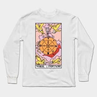 Wheel of Fortune Tarot Card Long Sleeve T-Shirt